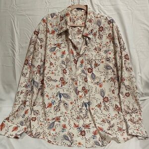 MOTF Plus Multicolor Floral 100% SILK Blouse 2x